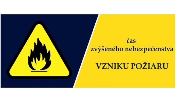 Čas zvýšeného nebezpečenstva vzniku požiaru - Fokozott tűzveszély
