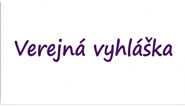 Verejná vyhláška - Nyilvános hirdetmény